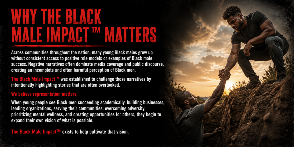 WHY BLACK MALE IMPACT MATTERS. MEN HELPING IMAGE