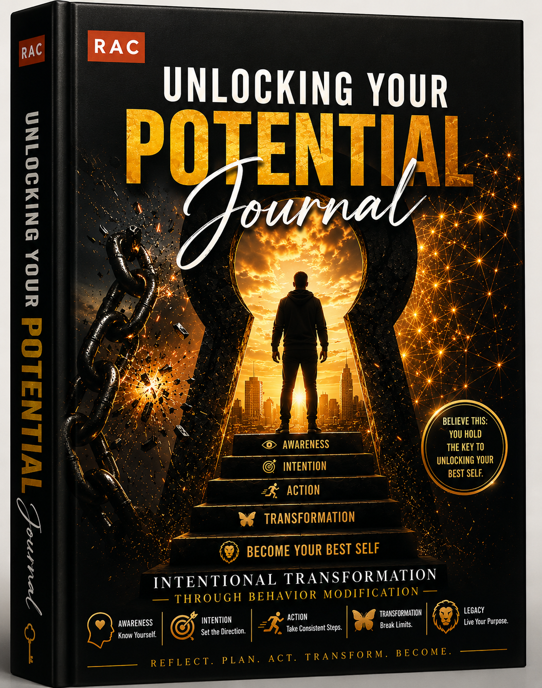 Unlocking Your Potential Journal: Intentional Transformation through Behavior Modification journal cover