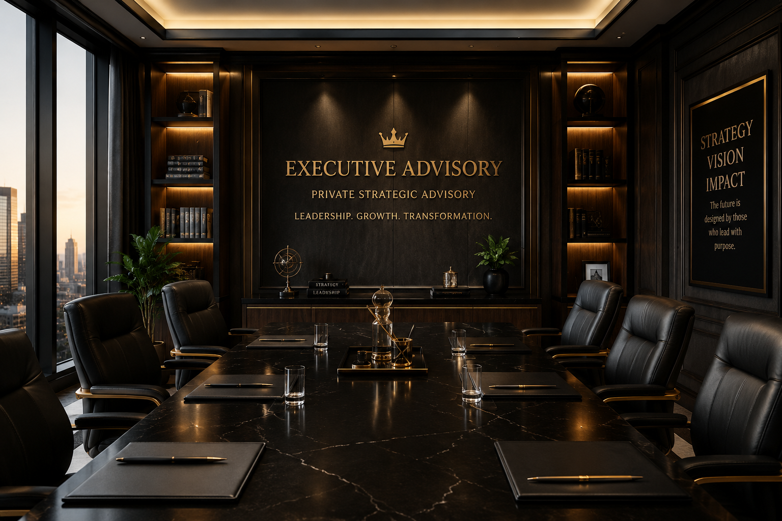 Executive Advisory boardroom setting